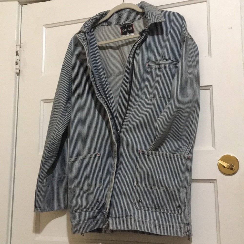 Pinstriped Duster Coat